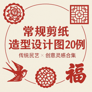 常规剪纸造型设计图20例